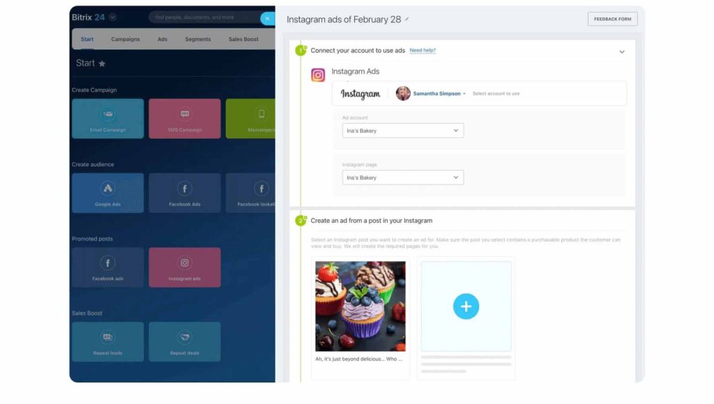 captura de pantalla de la automatización de marketing en bitrix24