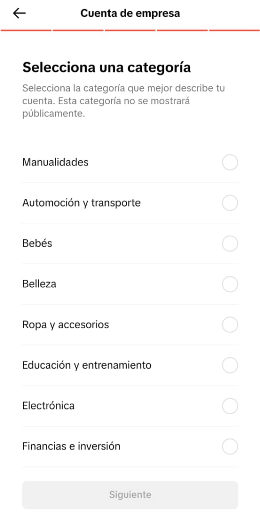 Cómo crear cuenta de TikTok Business