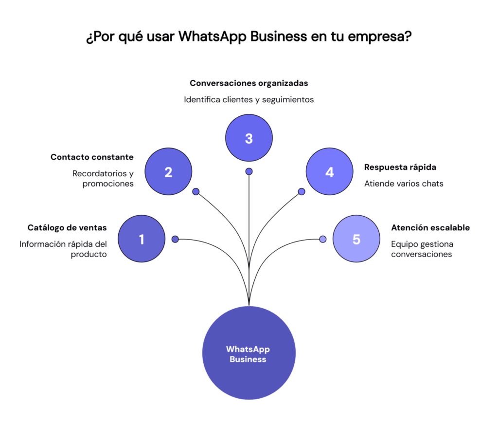 Beneficios de una cuenta de empresa en WhatsApp]