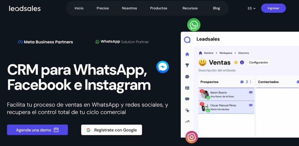 Pantalla de Leadsales