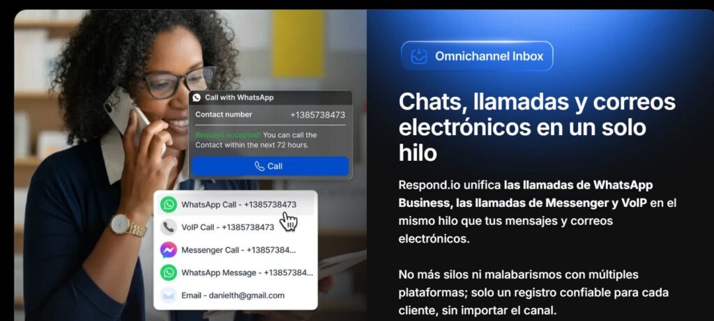 Pantalla de Respond.io