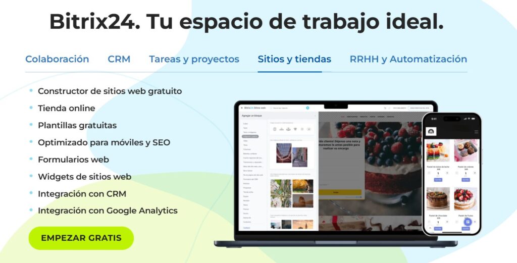 Pantalla de inicio de Bitrix24