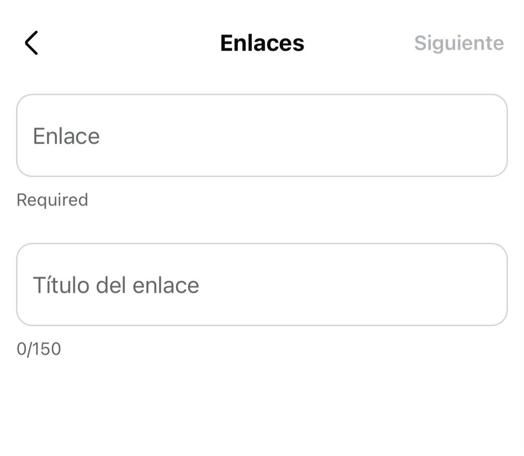 Pantalla para añadir enlace de WhatsApp en perfil de Facebook