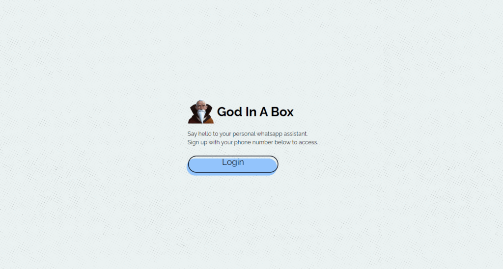 God in a Box login