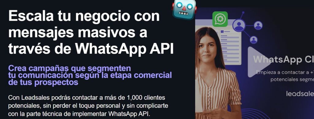 Pantalla de inicio de Leadsales