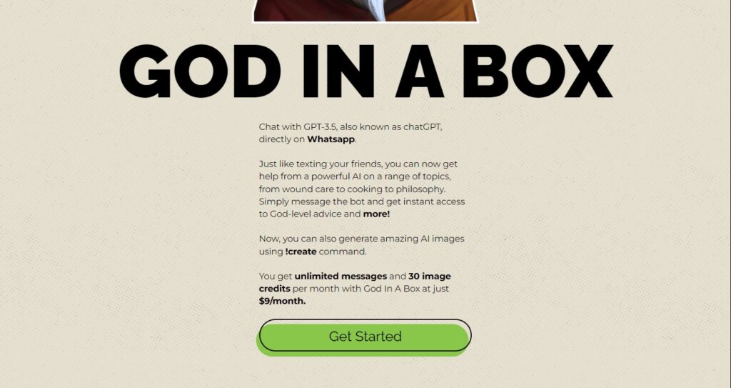 Sitio web God in a Box