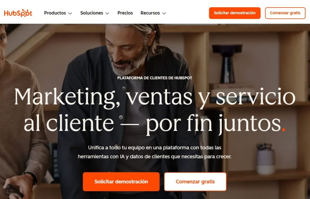 Pantalla de HubSpot