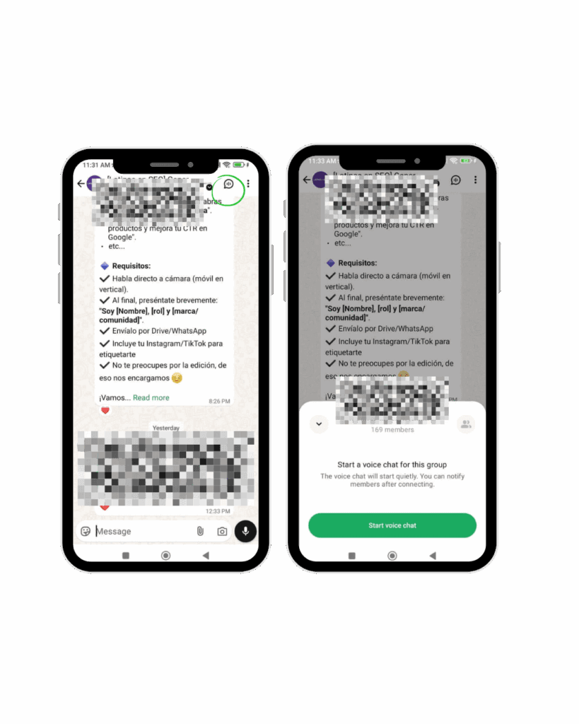 funcion walkie talkie whatsapp business