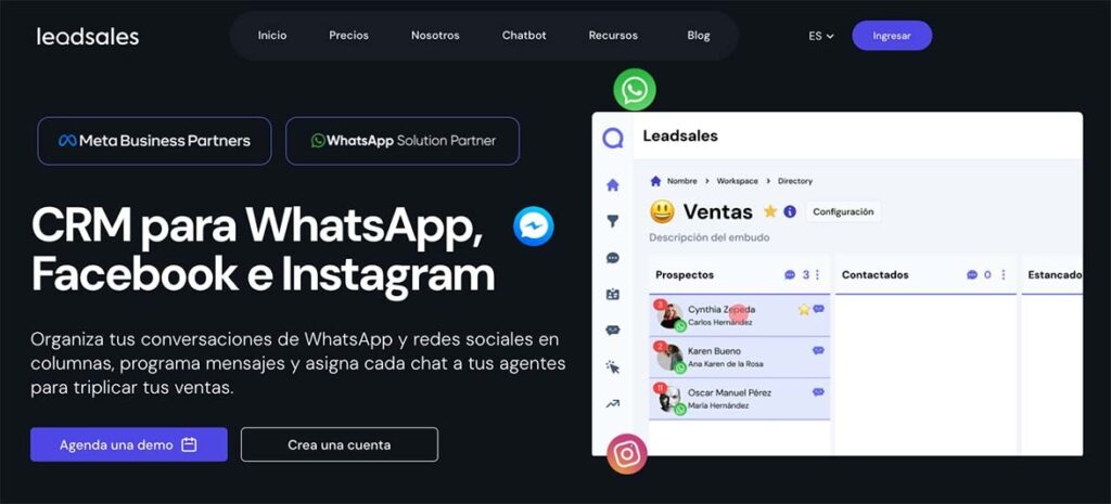 Pantalla de Leadsales