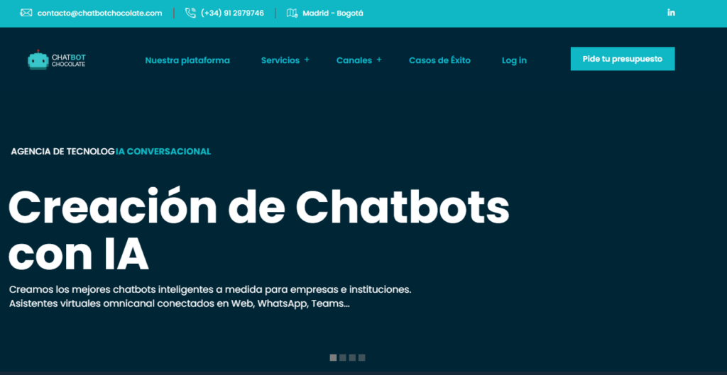 Página de Chatbot Chocolate