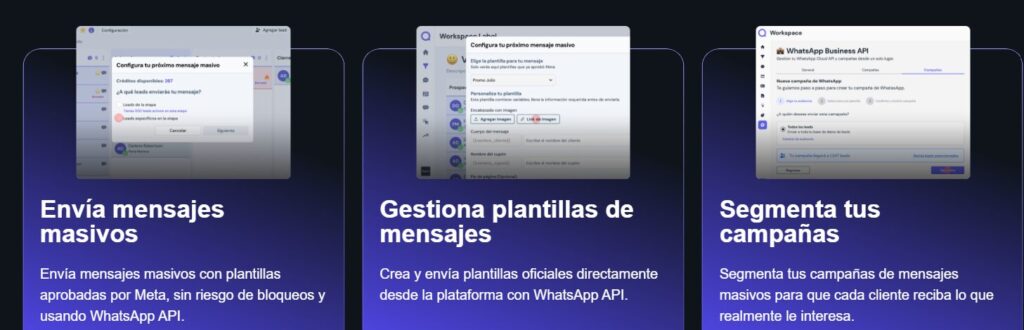 Pantalla de servicios de Leadsales