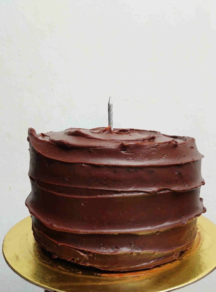 Ejemplo de fotografía de producto de pastel de chocolate