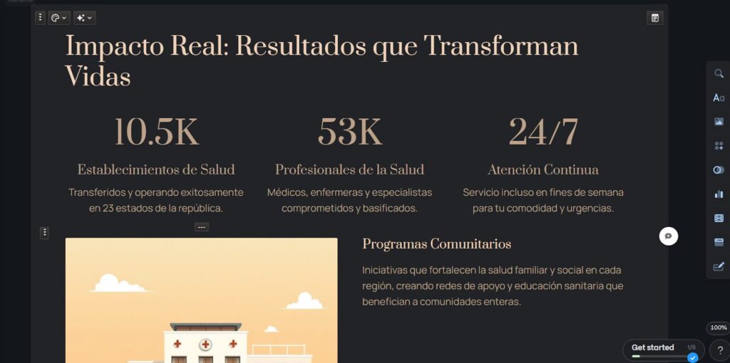 Presentación generada por Gamma