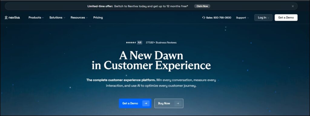 Plataforma Nextiva para llamadas, videollamadas y mensajería con número virtual empresarial