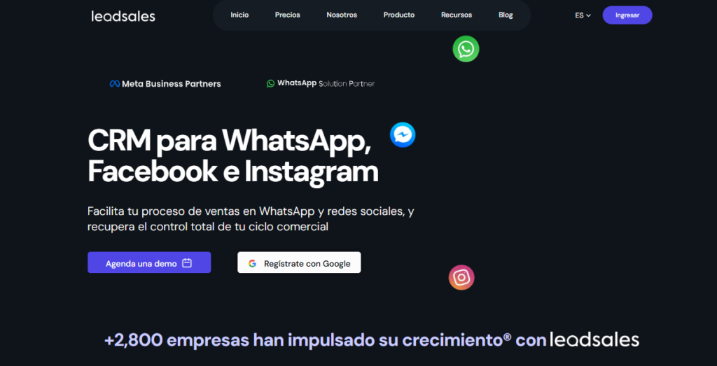 Pantalla de Leadsales