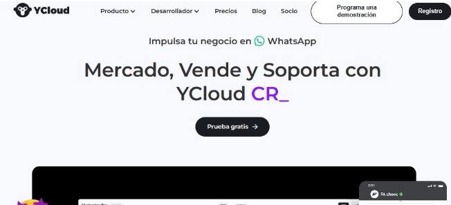 Página de inicio de YCloud