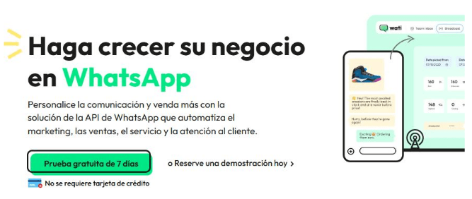 Página de inicio de Wati