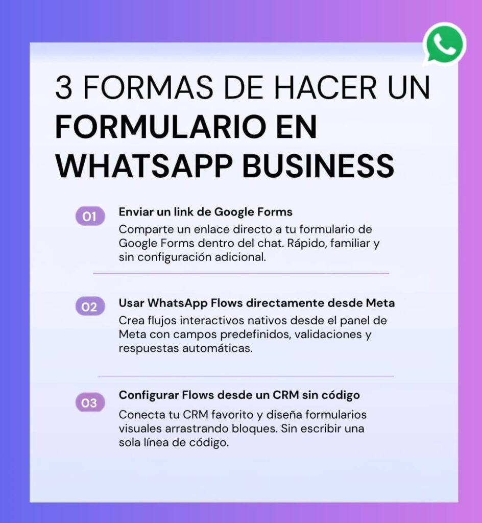 Cómo hacer un formulario en WhatsApp Business