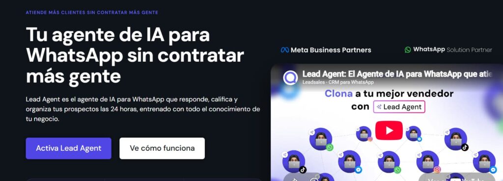 Agente de IA para WhatsApp que responde, califica y organiza prospectos 24/7